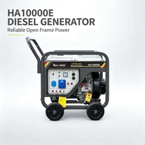 8KW DG10000E Open Frame Diesel Generator with HR195FD Air Cooled Engine