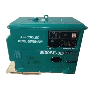 8KW Super Silent Diesel Generator 12V DC Electric Start Air Cooled 50 60Hz 3000RPM Single Phase 220V 100% Copper Alternator