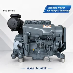 912 Series F4L912T 4 Cylinder 65kW 87HP 2500rpm Air Cooled Diesel Engine for Generator Set Construction and Industrial Equipment