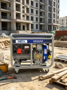 9kW 50Hz 220V Open Frame Air Cooled Diesel Generator 12V DC Electric Start Low Oil Shutdown Overload Protection Portable for