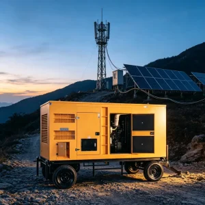 AC Synchronous Trailer Generator 70KVA 100KVA 150KVA 200KVA 250KVA Portable Diesel Generator Set with Soundproof Movable Tank