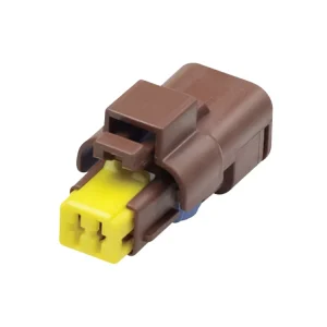 AHI 2 Pin Female Brown Auto Electric Connector Socket Waterproof Connector Series Plastic Automotive 211PC022S1049 1.5 PBT