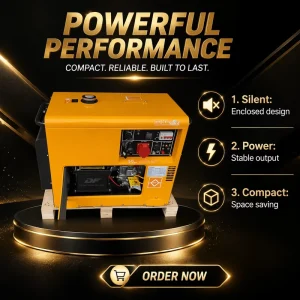 Air Cooled Diesel Generator Set Silent Open Trailer Container Type 50 Hz 60 Hz for Industrial Backup