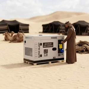 Air Cooled Double Cylinder Silent Diesel Generator Electric Start ATS 50 60Hz Commercial Construction Backup Generator 100%