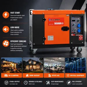 Air Cooling System 15Kva Single Phase Silent Diesel Generator Chinese 3 Phase Diesel Generators