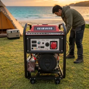 Air cooled Open Frame Variable Frequency Single Phase 220V 230V 400V Diesel Generator Set 8.5kW 50Hz DC 99% Efficiency