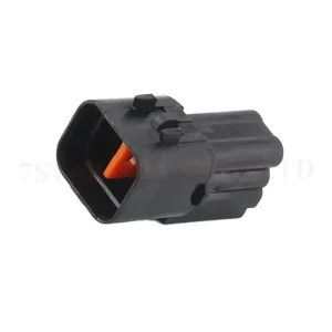 Auto 4 Pin Male Wire Harness Connector with Brass Contact and Nylon Housing Black 12V AC/DC Adapter Model 7S043F 4 11