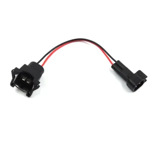 Auto Connector 12V Copper Male Female Fuel Injector Wiring Adapter EV1 EV6 2 Way Automotive Cable Assembly IP67 Conversion Loom