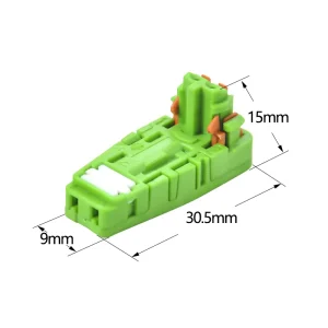 Auto Parts Plug Green Yellow Connector Automotive Electrical Connectors Adapter 2pin Male Brass Contact Housing