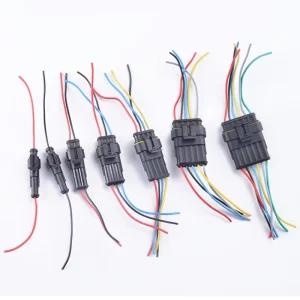 Auto Wire Connector 1P 2P 3P 4 5 6P Waterproof Car Connector Plug with Electrical Wire Cable Male Female Coupling