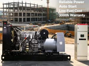 Automated Diesel Generator Set Outdoor Mining Road Construction Standby Power Anti Dust Silent Enclosed Canopy Design