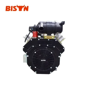 BISON(CHINA)High Rigidity V twin 4 Stroke Multi cylinder Euro5 Compliant 18Hp Air cooled Diesel Engine Recoil Start CE Certified