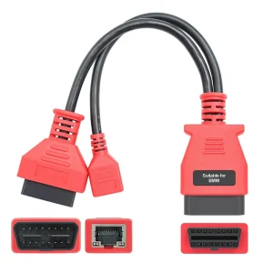 BMW OBD2 Male to Female + RJ45 ENET Cable F Chassis Car Diagnostic Connector Wire for Engine Fault Code Reader Programming Tool