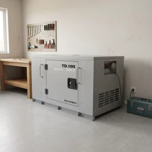 Backup Power Diesel Inverter Generator 8kw 10kva Air Cooled 220v/380v Three Phase Commercial Use High Efficiency