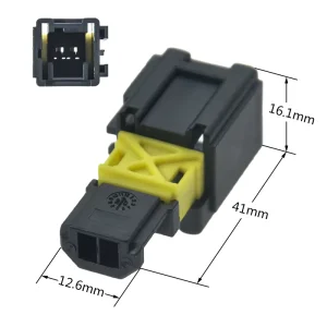 Black Grey Green 2Pin Brass Contact PBT Housing Automotive Wire Connections IP20 Repair Female Electrical Adapter Connector