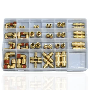 Brass DOT Quick Connect Fittings Push in Air Brake Hose High Pressure Push Connect Coupling Swivel Male Adapter Truck Trailer