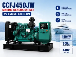 CCFJ450JW 450kW 1800rpm Electronic Governor AVR Automatic Voltage Marine Genset KTA19-DM 1800RPM Diesel Generator Set