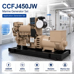 CCFJ450JW KTA19 Series Marine Generator Set 450kW 562.5KVA 1800RPM Water Cooled EPA Tier2 Electric Start