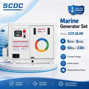 CCFJ8JW 8kW 8kVA 50Hz 3000rpm Water-Cooled Marine Silent Generator Set Engine & Pump for Small Marine Power and Workboat