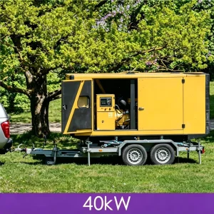 CE ISO Certified 40kW 50kVA Powered by SDEC High Stability Railway Power Mobile Trailer Mounted Diesel Generator Generador