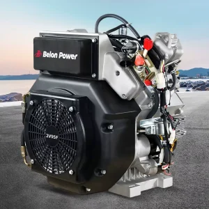 CE Qualified 1247cc 27hp Air Cooled Diesel Engine Twin Cylinder Engine for Loader Full Pressure Lubrication+Splash Lubrication