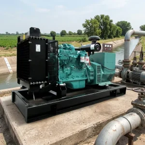 CUMINS 75KW 93.7KVA 3 Phase 50HZ Open Frame Diesel Generator Set Rural Water Pump Station Low Fuel Consumption