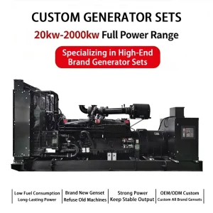 China Generator Factory 500kw 1000kw 1200kw 1500kw 2000kw 50 60hz Open Frame Type Diesel Generator Set for Industry