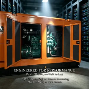 Commercial Three Phase 100kVA Diesel Engine Generator Set Silent Soundproof Electric Power Canopy