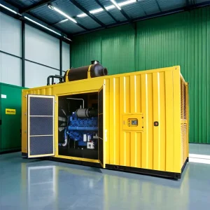 Compact Containerized Diesel Generator Remote Space Saving Layout 50/60 Hz High Efficiency Construction Site Power