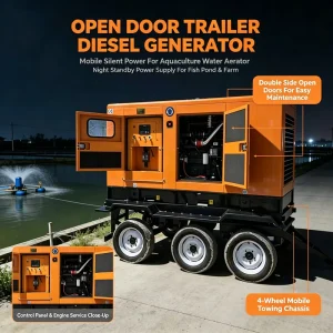 Compact Smart 3 Phase 380v Soundproof Canopy Electric Standby Portable Prime Power Diesel Generator Mobile