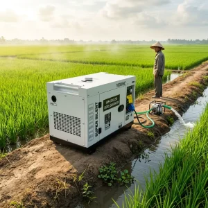 Construction Air Cooled Double Cylinder Silent Diesel Generator Electric Start ATS Single Three Phase Emergency Generator 100%