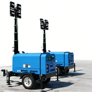 Construction Machinery Diesel 5m 7m 9m Portable Trailer Mobile CE EPA IP67 Rated 360 Beam Angle Lighting Tower