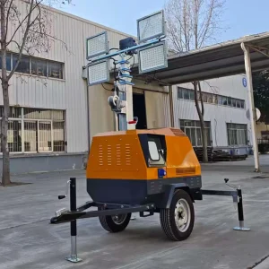 Construction Trailer Mounted Mobile Outdoor Tower Light 7m Lighting Tower