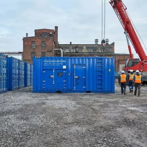 Container Generator 1000kva Diesel Auto Super Silent Type Portable Design Heavy Duty Hospital Rated Industrial Use 600V 50/60Hz