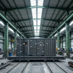 Container Super Silent Diesel Generator Set 1250kva Prime Power Auto Transfer Switch Short Circuit Protection 600V 50 60Hz 24V