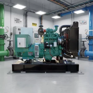 Cumins 50KW 62.5KVA 3 Phase 50HZ Open Frame Diesel Generator Set Water Plant Power Supply
