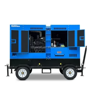 Cumins Dual Axle Trailer Type Generator 3 Phase 50kva 50kw 60kva 75kw 75kva 80kw 80kva 100kw 100kva 110kva Diesel Generator