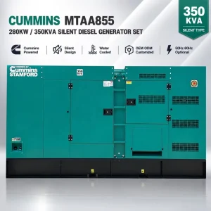 Cumminnss MTAA855 Diesel Generator 280KW 350KVA Silent Type Water Cooled Industrial Backup Power Station OEM ODM Customized