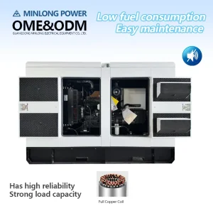 Cummins 22Kw 27Kva Silent Diesel Generator Set Rainproof Canopy Genset With ATS