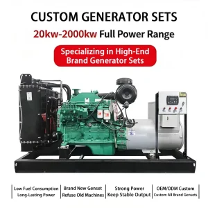 Cummins Diesel Generator Set Open Frame 50Kva 100Kva 300Kva 500Kva 220V 380V Single Phase 3 Phase Industrial Generator Diesel