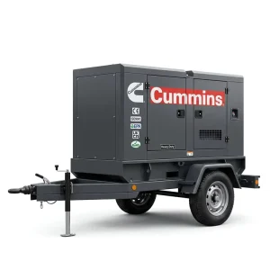Cummins Super Silent Diesel Generator Set Mobile 20kva 30kw 40kw 50kw 60kva 100kva Three Phase Single Water Cold AC Output Type