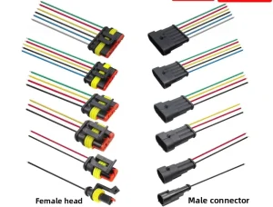 Custom 1.5 Series Automotive Male Female Waterproof Connector 6 Pin Harness AMP1 282090 1 282106 1 282088 1 5A Power Application