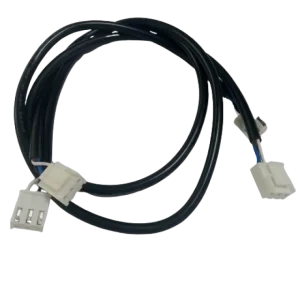Custom 3 Way Wiring Harness with White Connectors Black PVC Cable for Home Appliance and Industrial Equipment