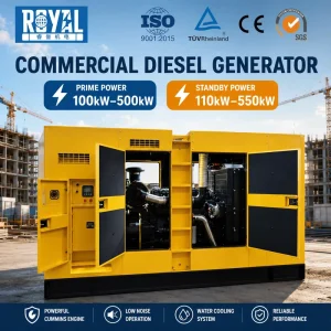 Custom Color 50Hz 60Hz Water Cooled Engine Backup Silent Diesel Generator Set