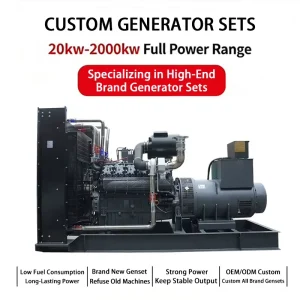 Custom High Quality 100kva 200kva 300kva 500kva Power Genset Open Silent Diesel Generator Set for Industrial Backup Engine
