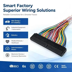 Custom Wire Harness Assembly OEM ODM Service Various Connectors Custom Length & Color for Industrial & Electronic Devices