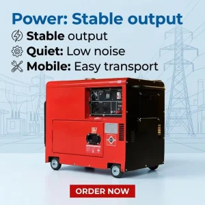 Customize Voltage 50 60Hz Portable Super Silent 5KW 8KW 9KW 10KW 12KW 15KW 18KW 20KW Diesel Generator Soundproof Backup Power
