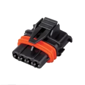 Customized 4 Pin Auto Female PBT Connector Copper Contact Electrical Connector 368162-1 Auto Wiring Harness Connector
