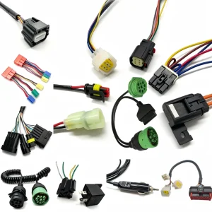 Customized Tin Plated Copper PVC Insulated PBT PA66 Jacket Adapter Connector Wires Motorcycle Automobile Wiring Harness Cable
