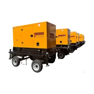 DC Brushless Mobile Low Noise Cabinet Generator Diesel 33Kva 30kw 40kw 50kw 100kw 120kw Customizable